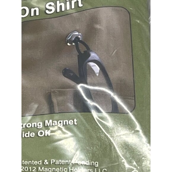 Eye loop magnetic eyeglass holders silver gray strong magnet slide off READ NEW - Picture 3 of 8